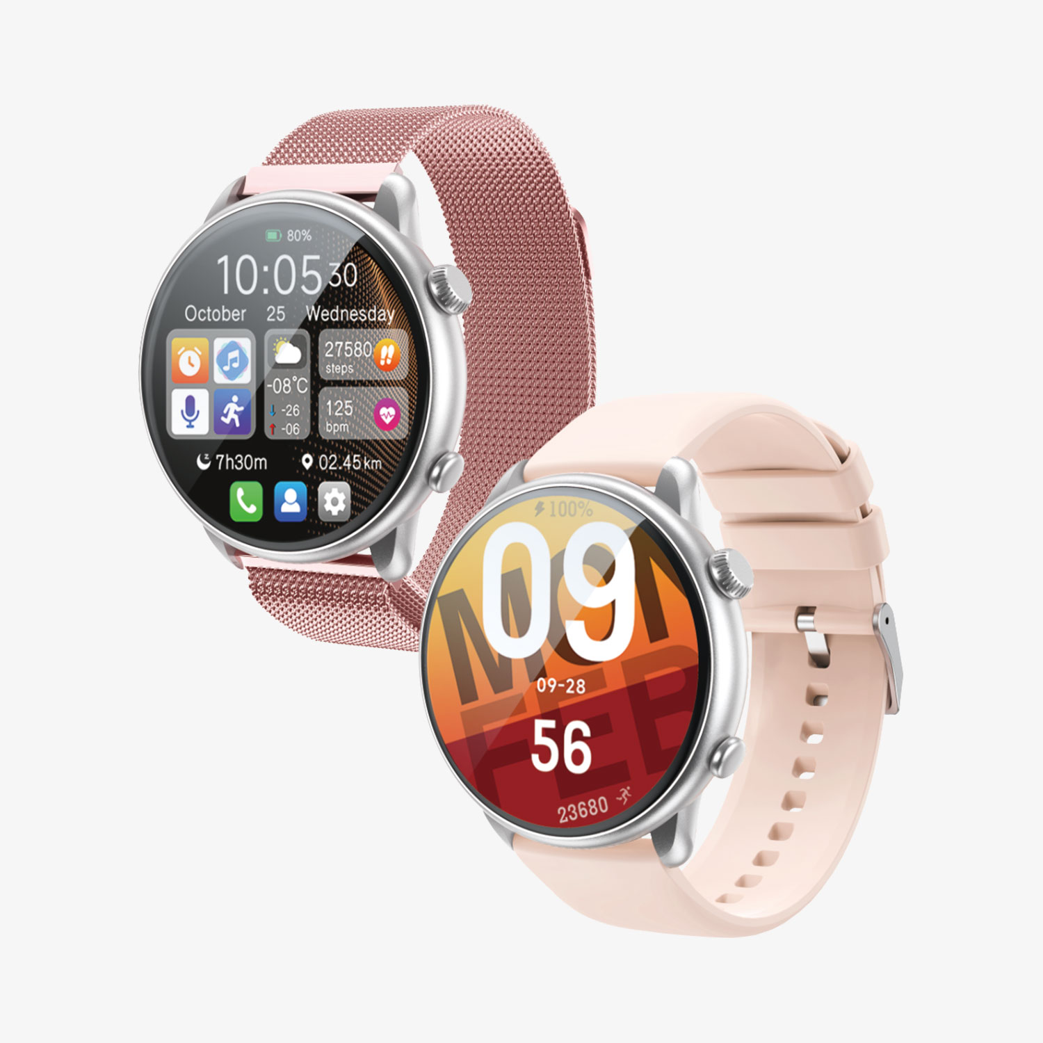 BO-WA10  Montre connectée pour femmes avec écran tactile HD de 1,43" et protection IP68