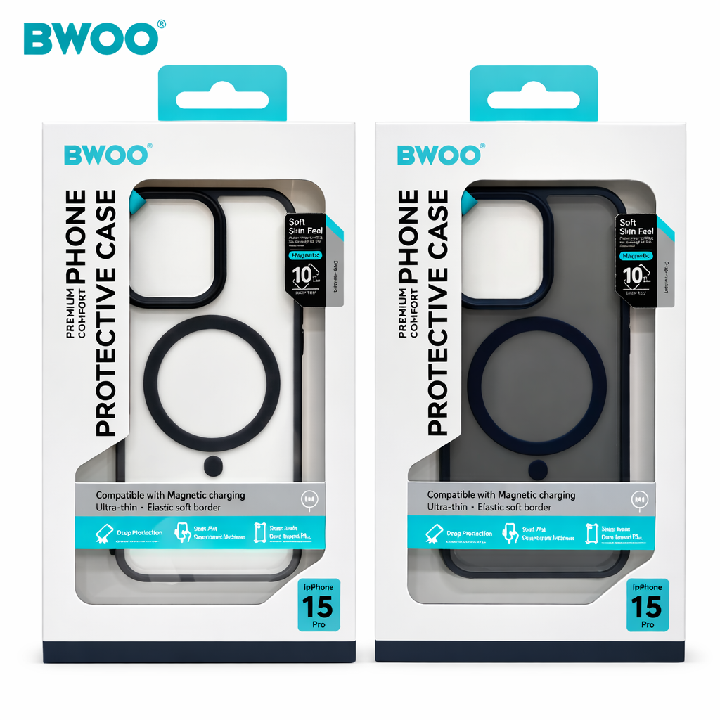 Coque de protection intégrale BWOO pour iPhone 15 Simple