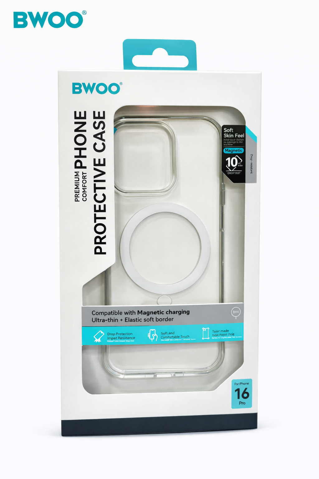 Coque de protection intégrale BWOO pour iPhone 16 Pro
