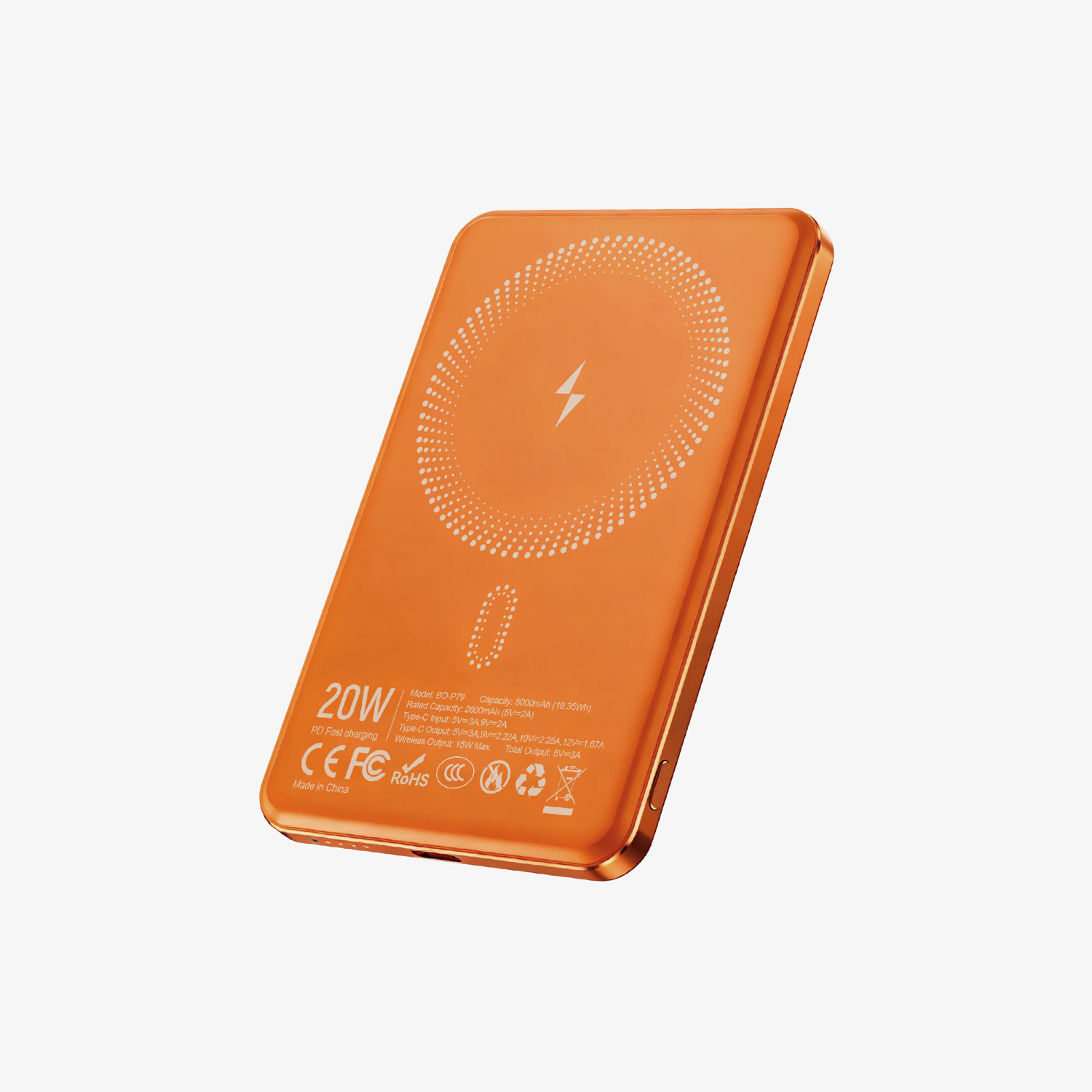 BO-P79 Banque de puissance magnétique BWOO 5000mAh Ultra-Slim