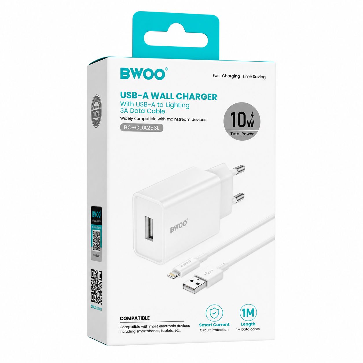 BO-CDA253L Chargeur Complet 10 Watt avec câble lightning